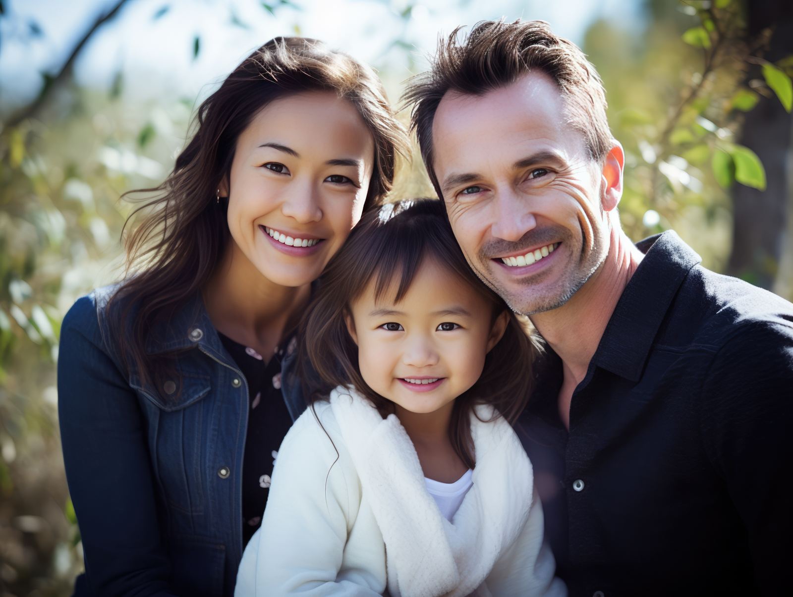 A family together outdoors