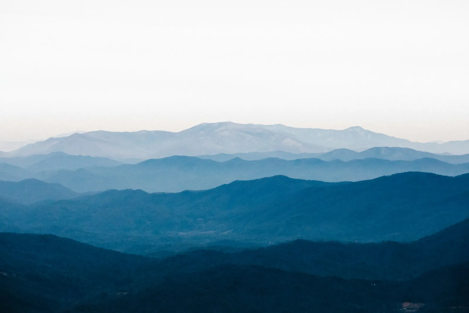 Layered wooded ridges in the Great Smoky Mountains